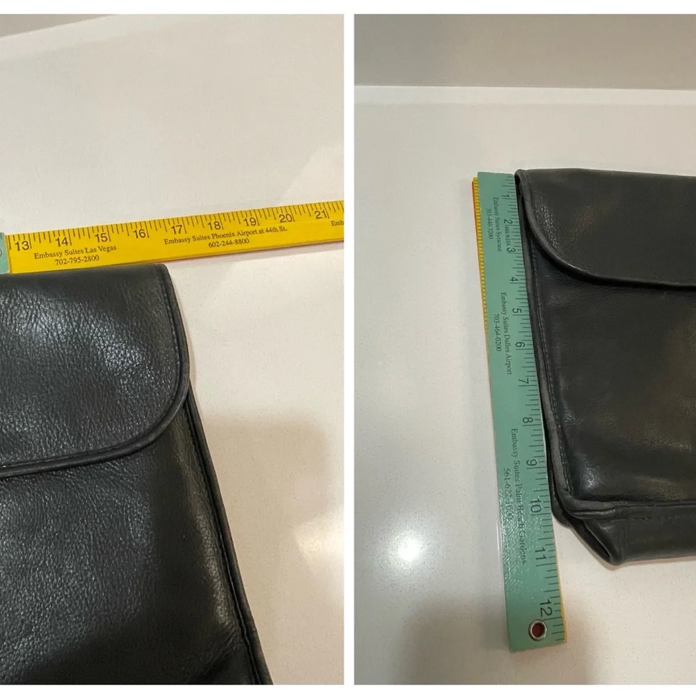 Large Black Leather Envelope Briefcase (no strap) Made in USA